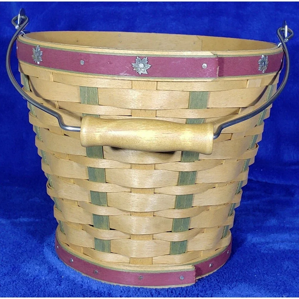Longaberger 2003 Heritage Days Basket COMBO ~Metalware Acorn Candle~  #10601